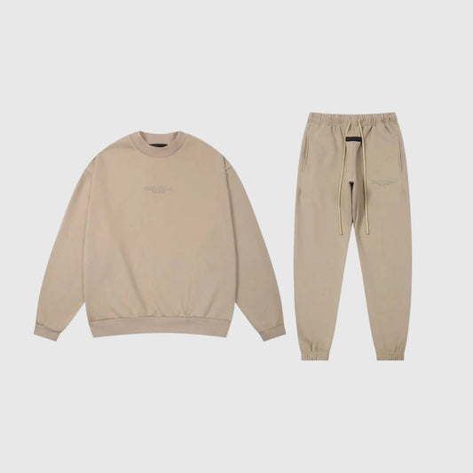 Essentials ash fleece tracksuit set with relaxed fit by Fear Of God