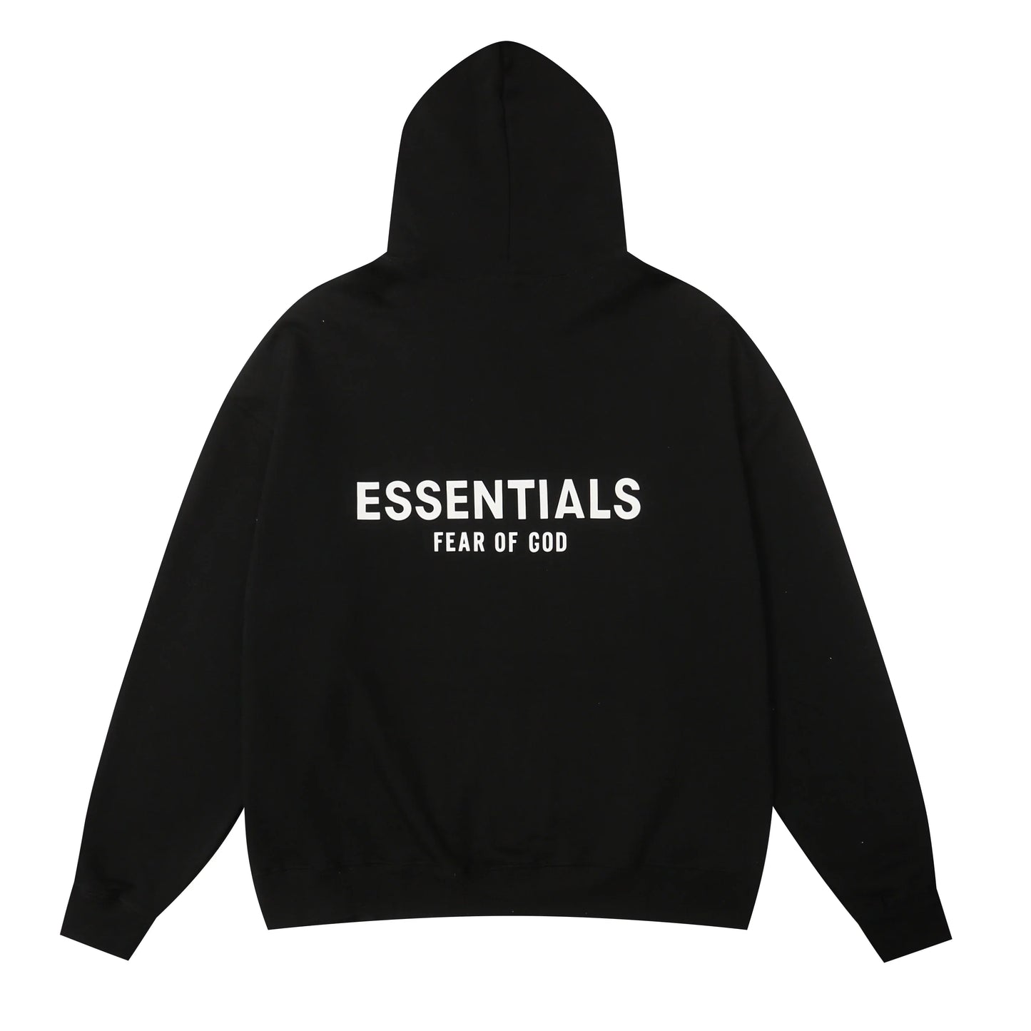 Design details of Essentials black comfort fleece set by Fear Of God