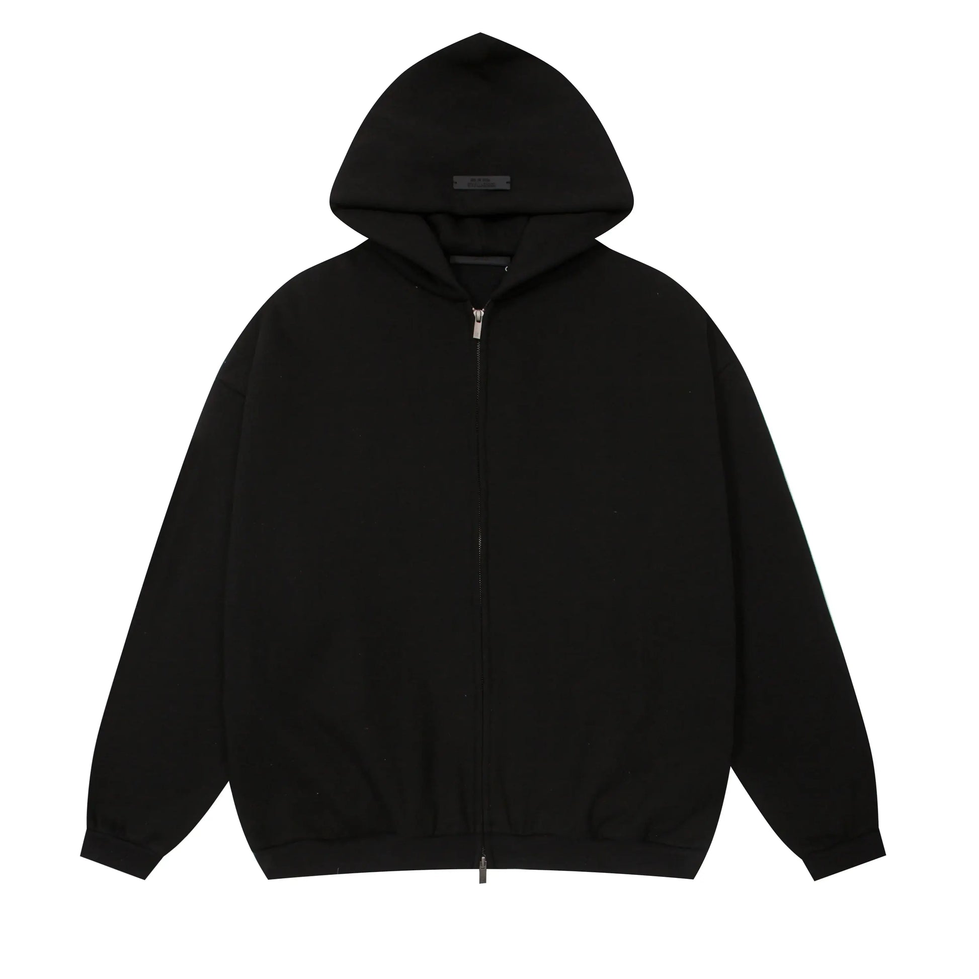 Essentials black cozy fleece joggers with elastic waistband comfort by Fear Of God