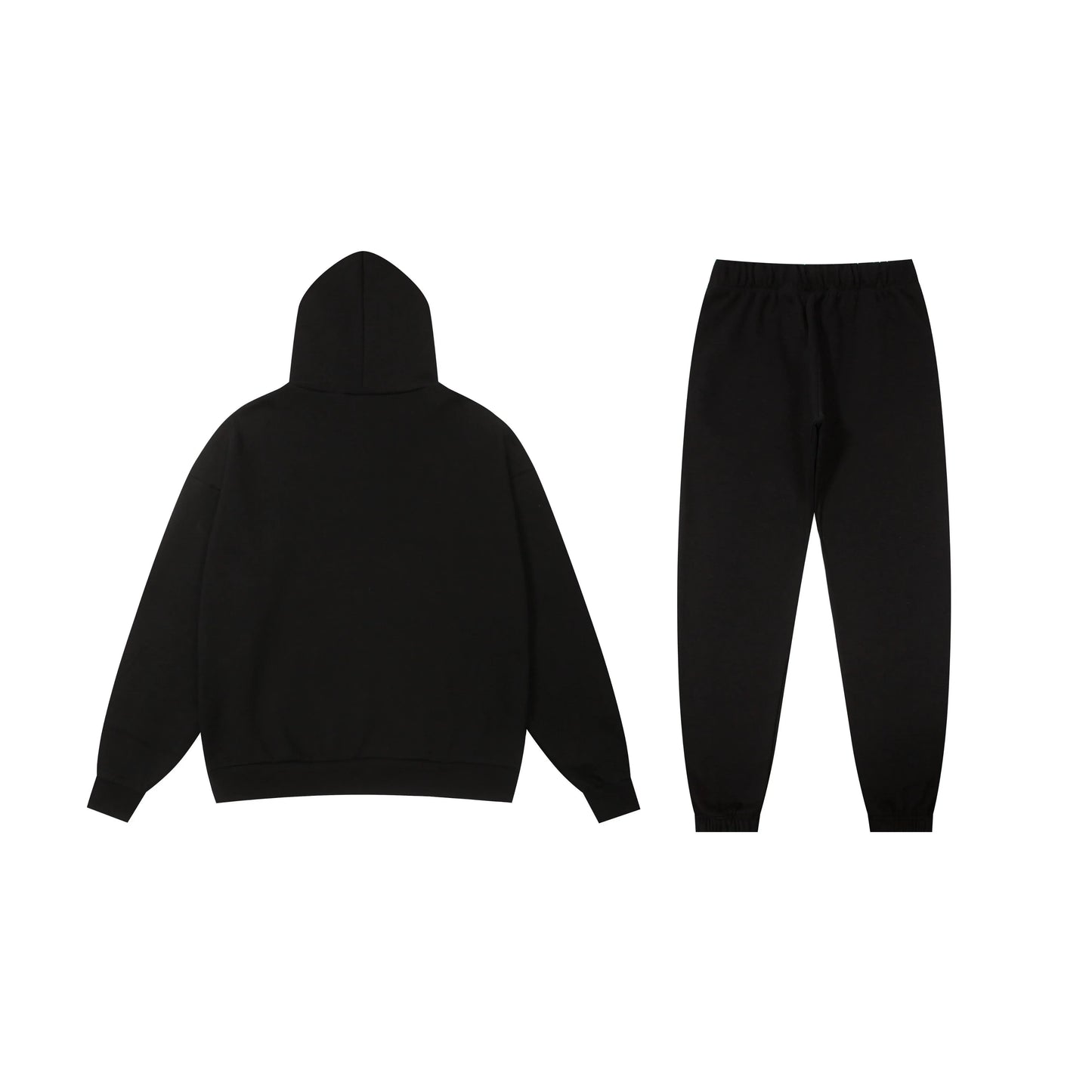 Essentials black fleece hoodie with soft interior detail by Fear Of God
