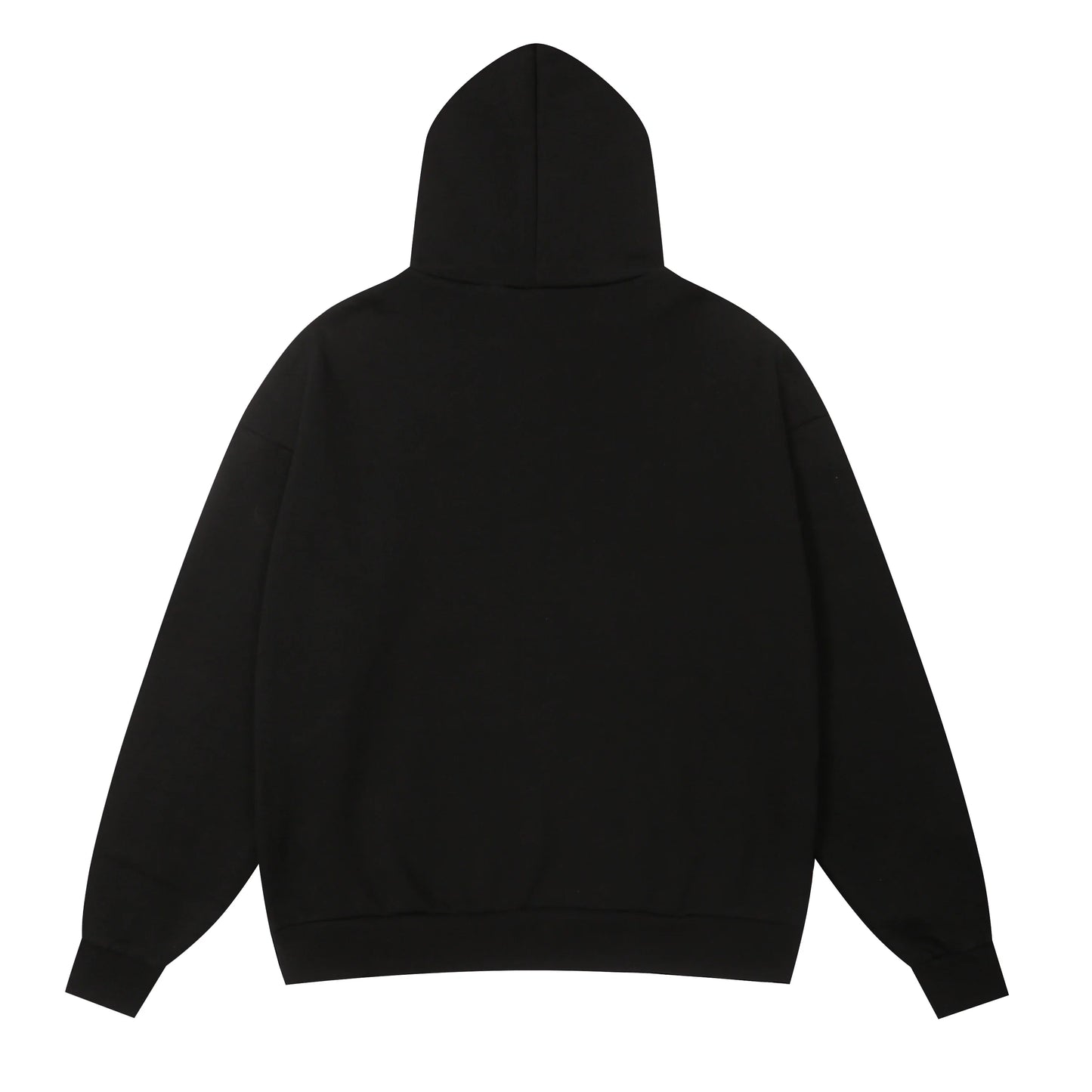 Design details of Essentials black fleece tracksuit set by Fear Of God