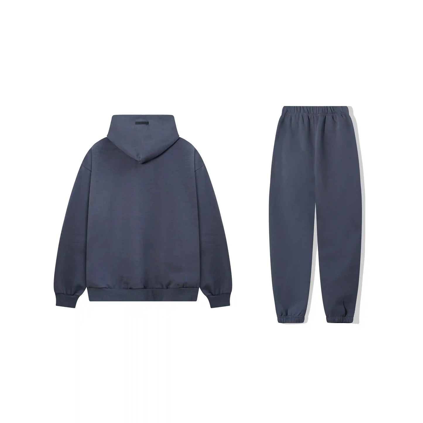 Essentials blue fleece hoodie with soft interior detail by Fear Of God