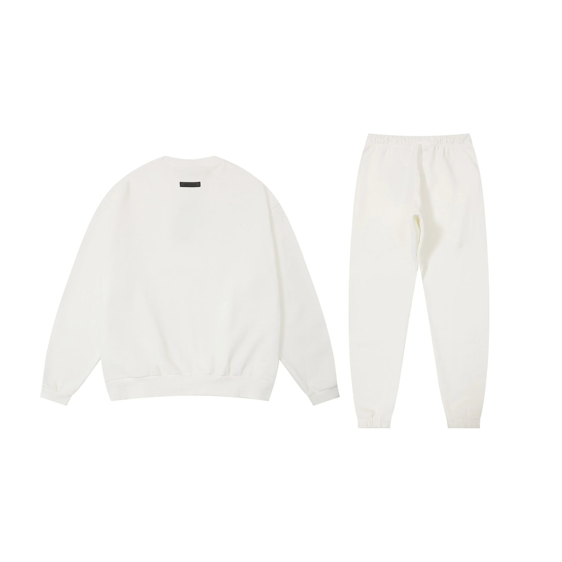 Essentials eggshell relaxed fleece hoodie with soft interior detail by Fear Of God