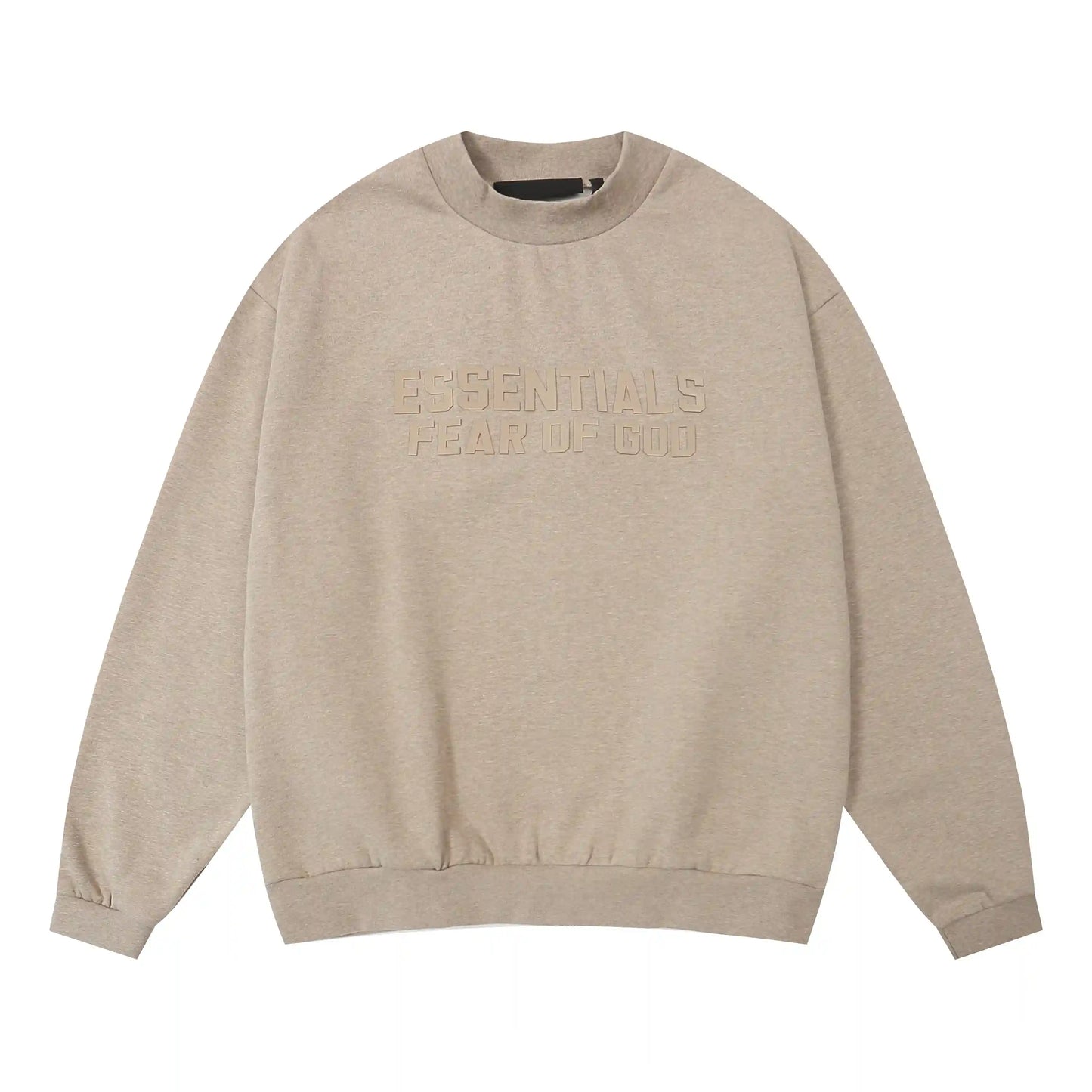 Essentials heathered grey fleece joggers with elastic waistband comfort by Fear Of God