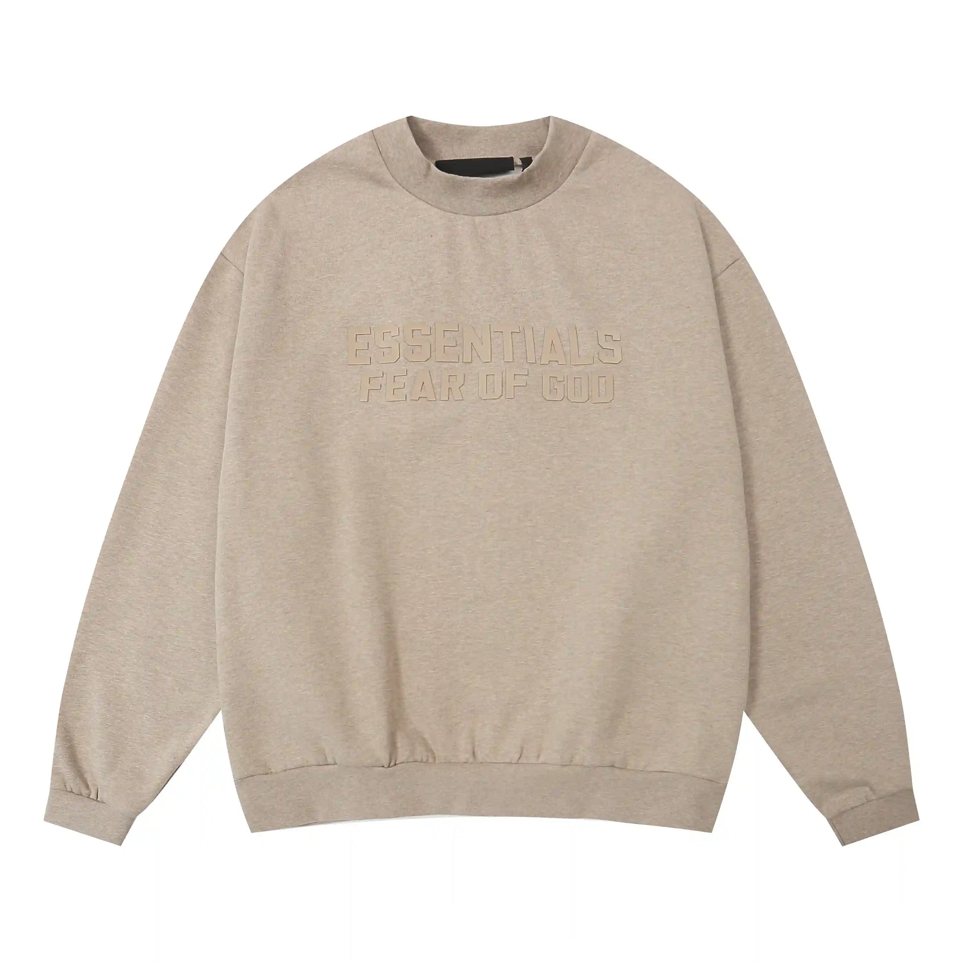 Essentials heathered grey fleece joggers with elastic waistband comfort by Fear Of God