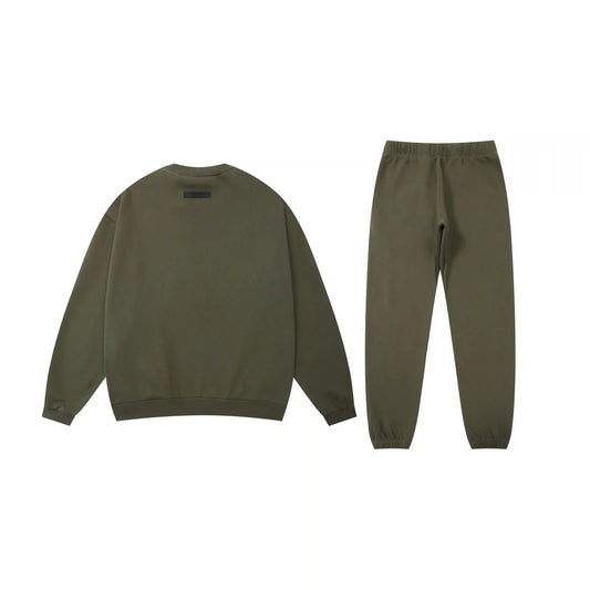 Essentials hemlock comfort fleece hoodie with soft interior detail by Fear Of God