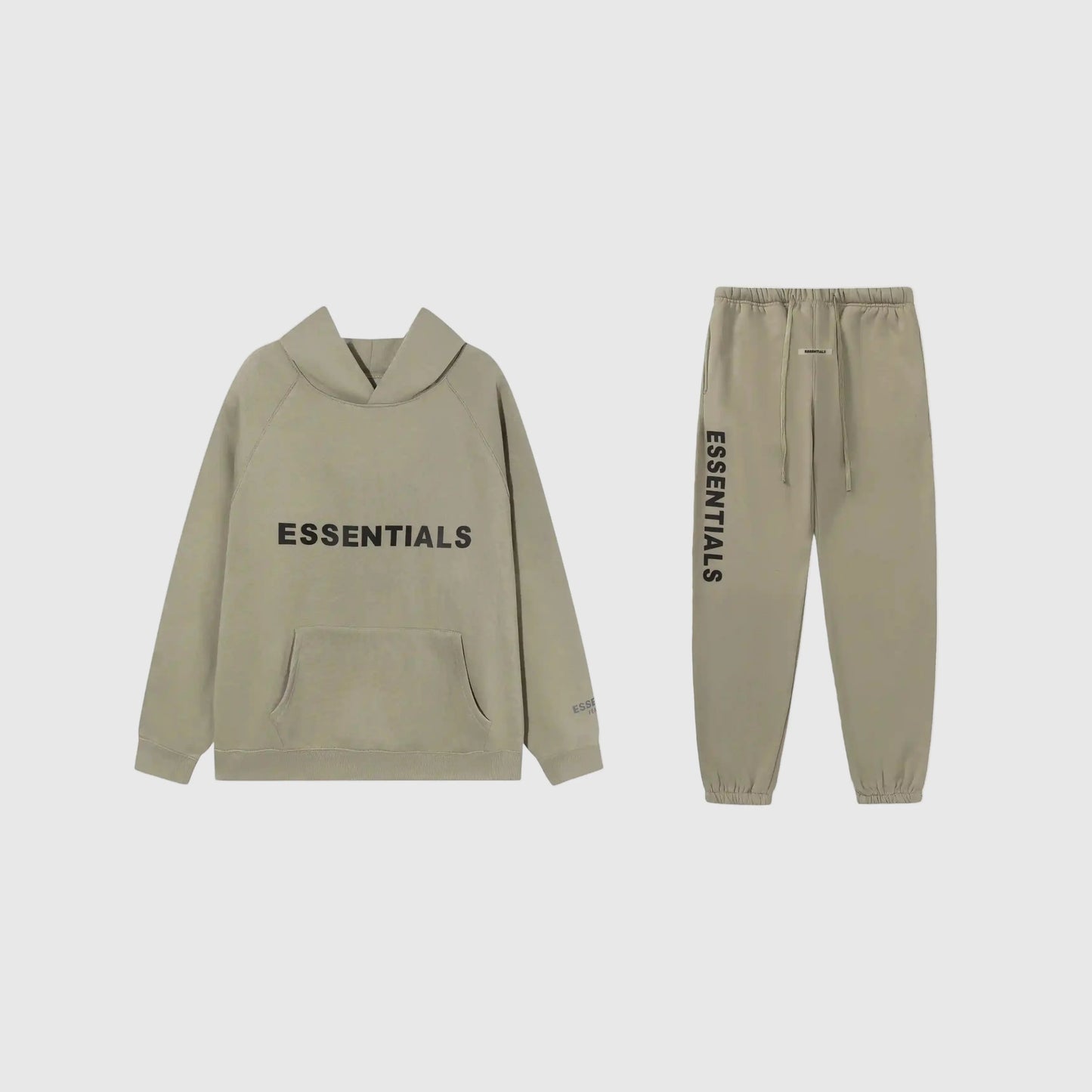Essentials sandrift casual fleece tracksuit set with relaxed fit by Fear Of God