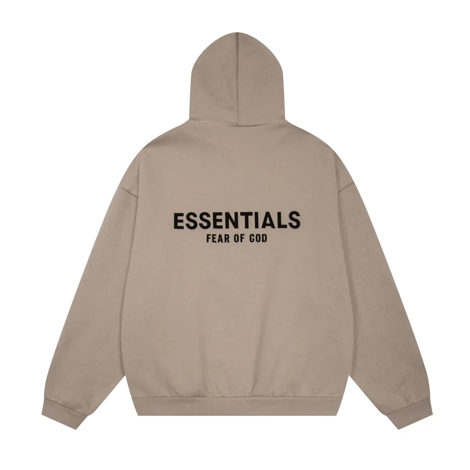 Design details of Essentials sandrift fleece tracksuit by Fear Of God