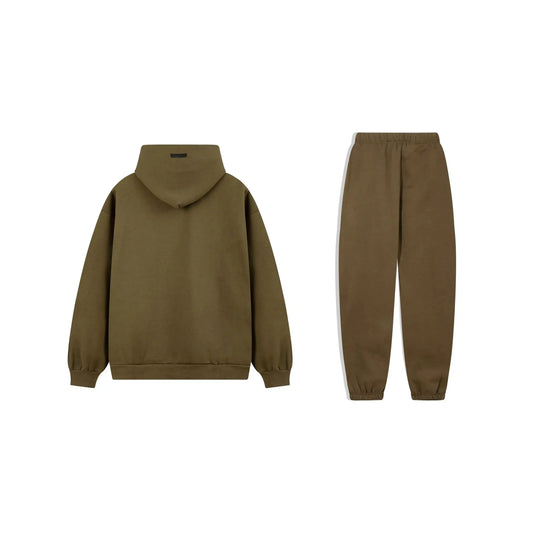 Essentials woodland fleece hoodie with soft interior detail by Fear Of God

