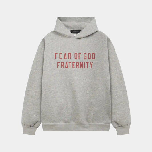 essentials heather oatmeal hoodie relaxed fit streetwear