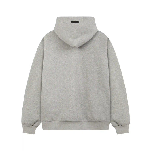 essentials heather oatmeal hoodie soft fleece pullover
