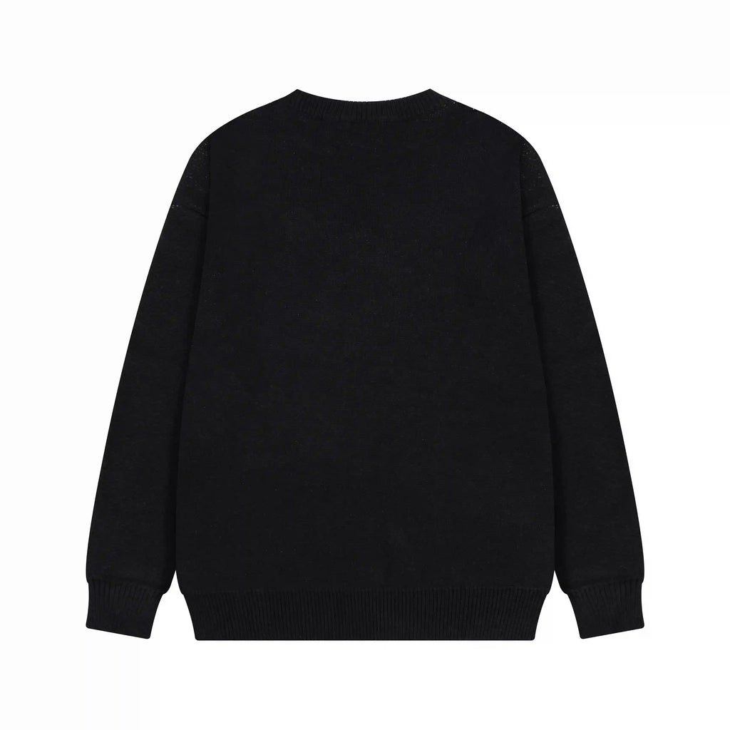 long Sleeves Essentials Clothing Black Sweatshirt Back