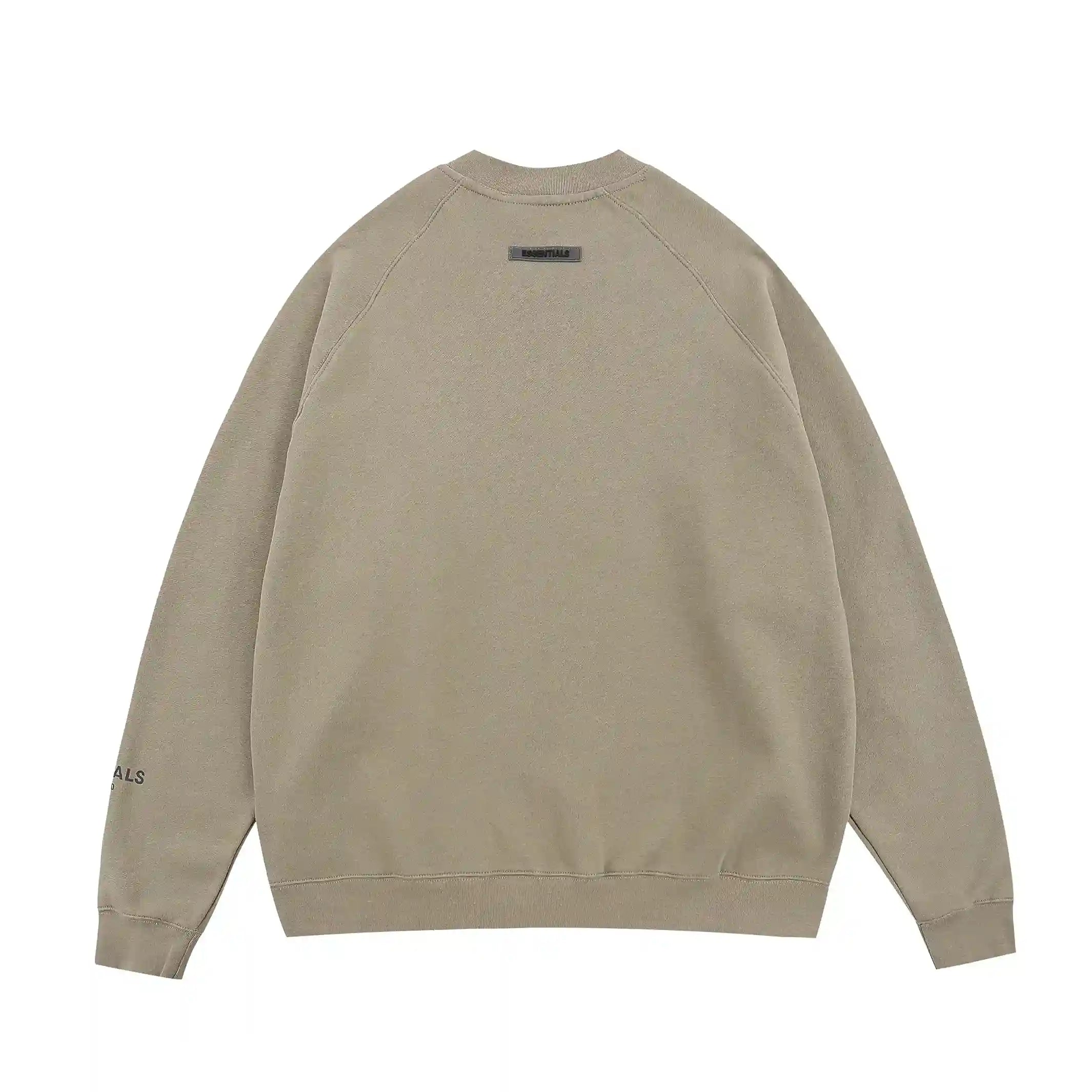 long Sleeves Heathered Grey Sweatshirt Essentials Clothing Back 