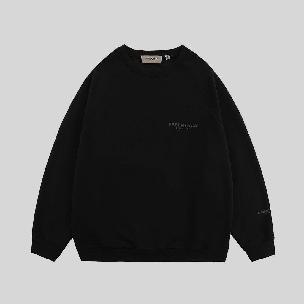 long sleeves Essentials Clothing Black Sweatshirt 