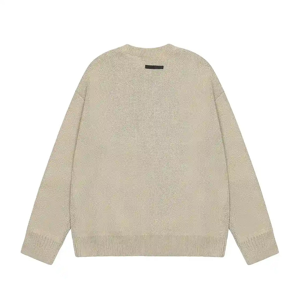 long sleeves Essentials Clothing Heathered Grey Sweatshirt back