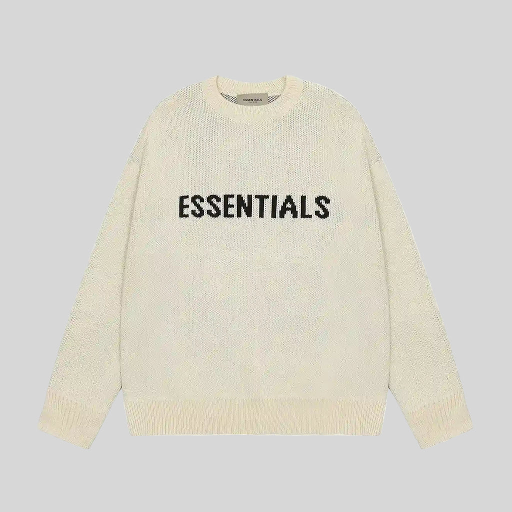 long sleeves Light Cream Essentials Clothing Sweatshirt Front 