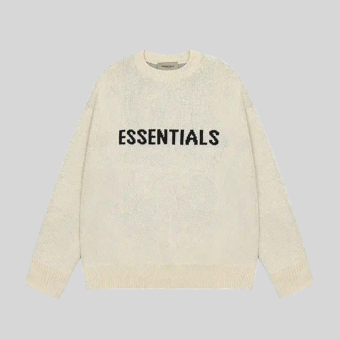 long sleeves Light Cream Essentials Clothing Sweatshirt Front 