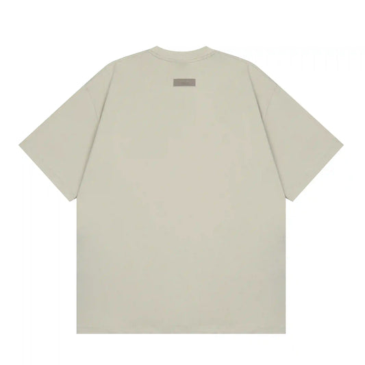 Classic crew neckline on Essentials wheat t-shirt by Fear of God